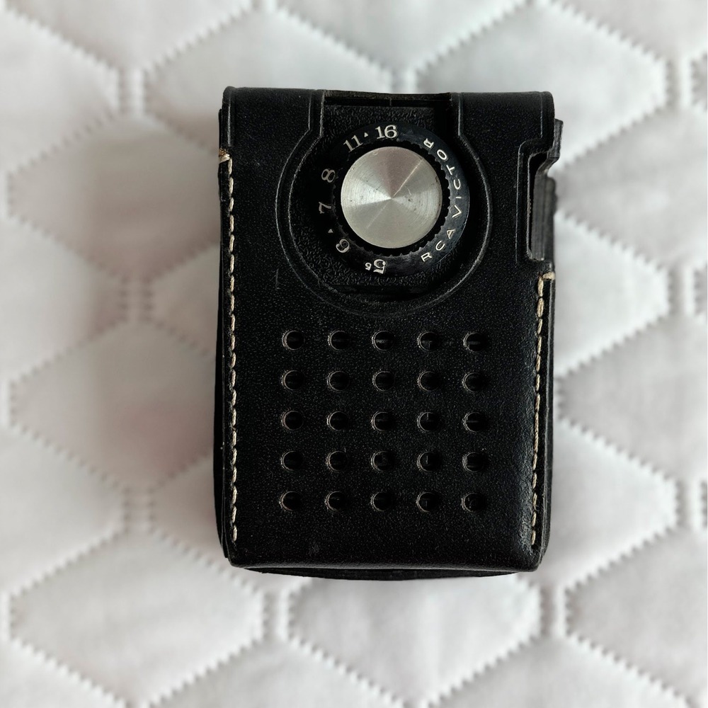 RCA Victor Transistor Radio Black Vintage‎ Leather Case MCM 1950s